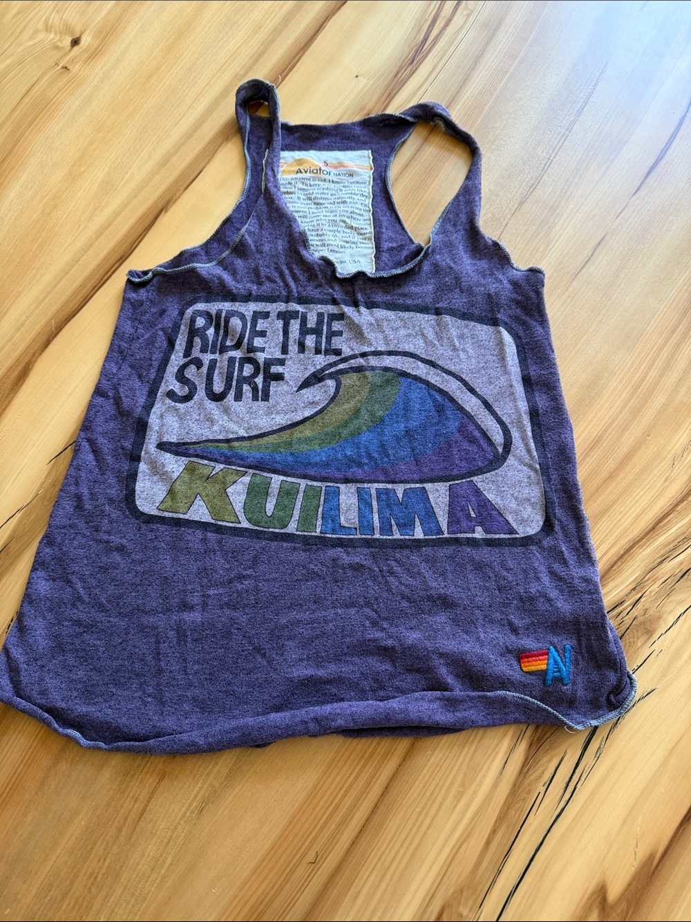 Aviator Nation Kids Purple 'Ride the Surf' Graphic Tank